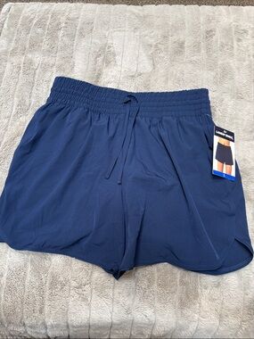 Lands' End Women's Navy Athletic Shorts - Elastic Drawstring